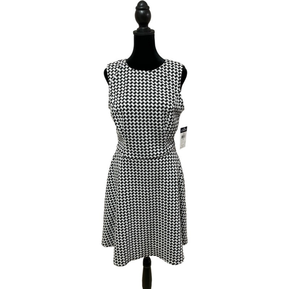 Black and white houndstooth dress